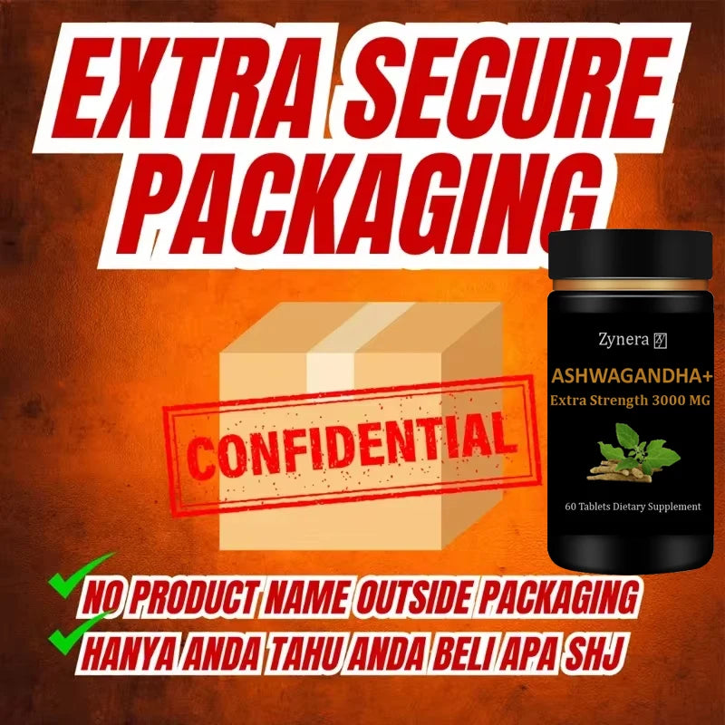 Extracto de Ashwagandha 3000 mg (60 comprimidos): mejora la resistencia, la energía, la fuerza y el rendimiento masculinos. Acción rápida para el aumento de la masa muscular y la salud masculina.