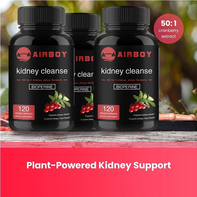 Kidney Cleanse Capsules - with Cranberry, Astragalus - Kidney Cleansing, Urinary Tract and Bladder Health Support, Antioxidant