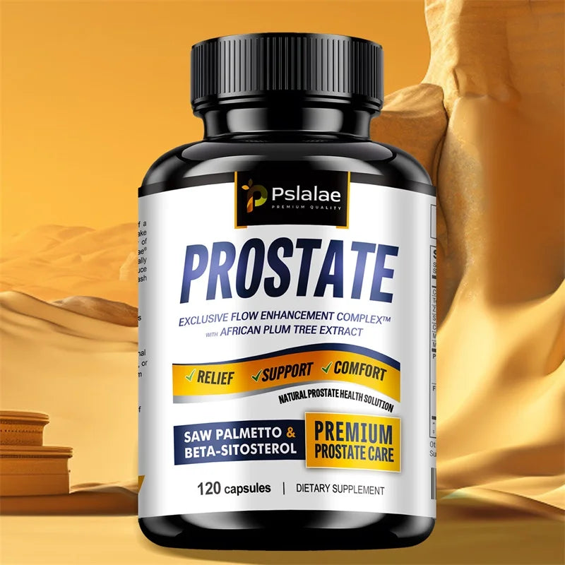 Suplementos para la próstata: contiene saw palmetto para favorecer la salud de la próstata y la función urinaria, aliviar la vejiga y reforzar el sistema inmunitario.