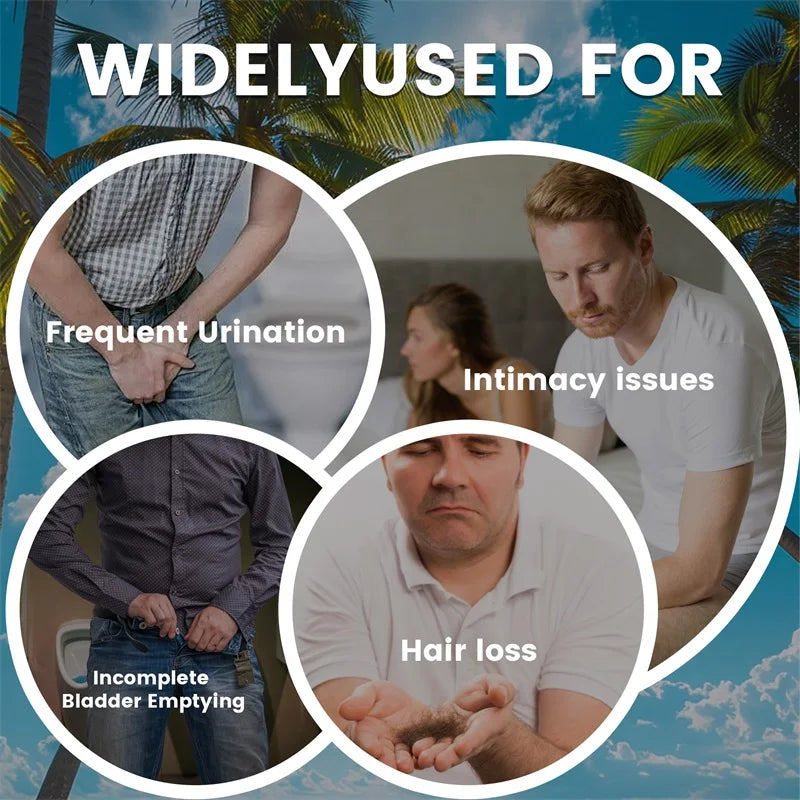 Apoyo prostático para hombres adultos: reduce las visitas al baño, mejora el sueño, controla la vejiga, alivia la caída del cabello y promueve su crecimiento.