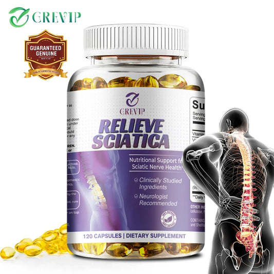Cápsulas para el alivio del nervio ciático - Vitamina de ácido alfa lipoico - Alivia la ciática y favorece la salud del sistema nervioso y las articulaciones