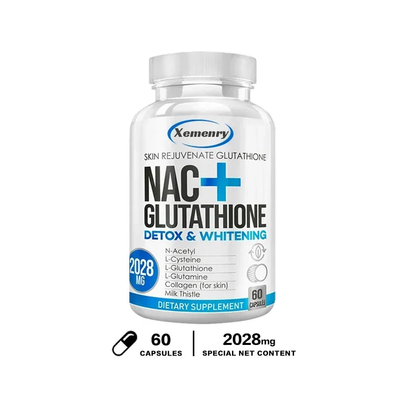 Apoyo renal y hepático con extracto de cardo mariano - Cápsulas desintoxicantes y reparadoras, suplementos premium de cápsulas de NAC