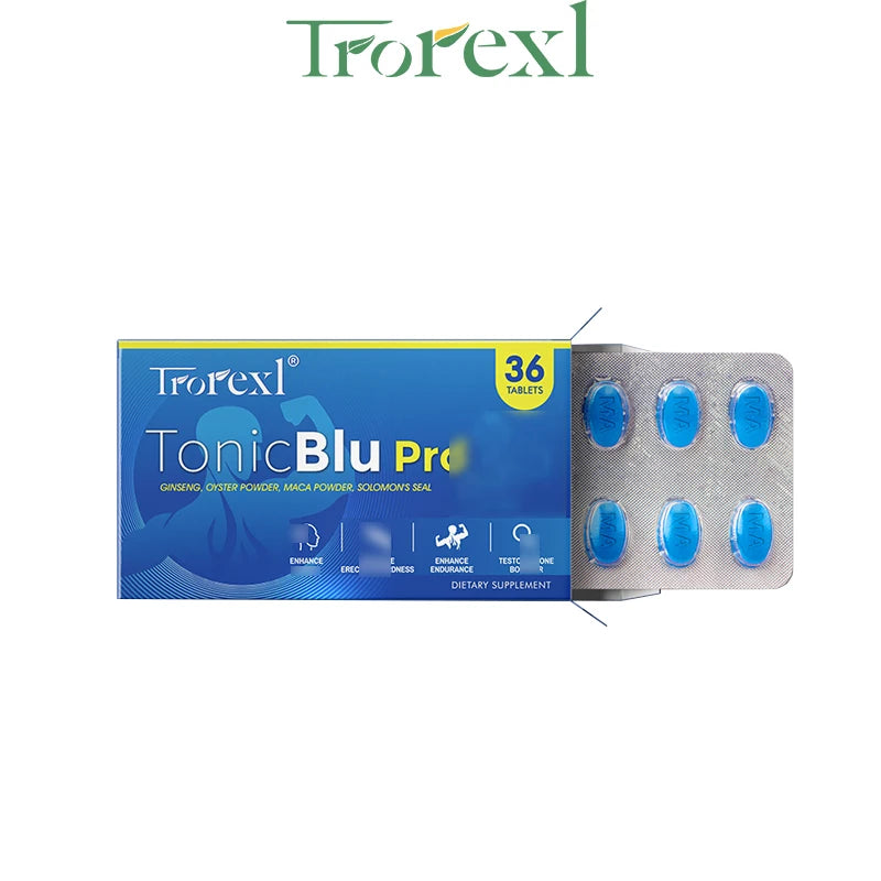 Pastillas azules naturales de ostra y ginseng: suplemento para mejorar la masculinidad, que favorecen la energía y la resistencia (36-360 comprimidos)