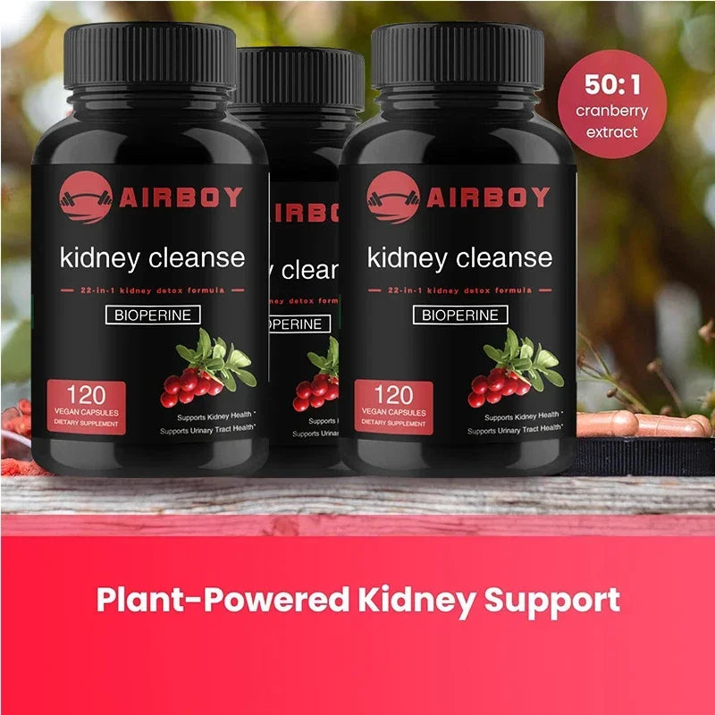 Kidney Cleanse Capsules - with Cranberry, Astragalus - Kidney Cleansing, Urinary Tract and Bladder Health Support, Antioxidant