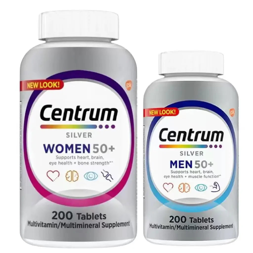 Centrum-tabletas de plata Shancun para hombres y mujeres de 50 años, 200/275 cápsulas, vitamina VC compleja, en los Estados Unidos