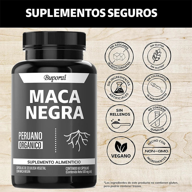 Maca negra: equilibra los hormonas, mejora el estado de ánimo, lucha contra la fatiga, reduce el estrés y aumenta la resistencia y la concentración
