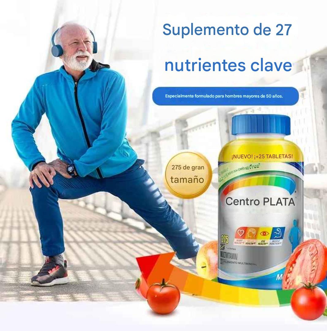 275 multivitaminas, multivitaminas, suplementos minerales y tabletas multivitaminas adecuadas para hombres mayores de 50 años y mujeres mayores de 50 años.