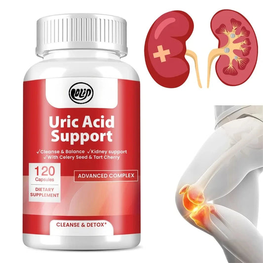 Soporte de ácido úrico: soporte de ácido úrico para limpieza de riñones, promueve la salud y la desintoxicación de las articulaciones