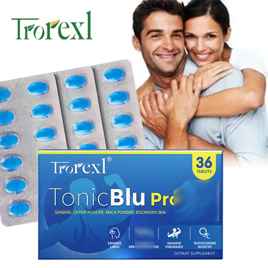 Pastillas azules naturales de ostra y ginseng: suplemento para mejorar la masculinidad, que favorecen la energía y la resistencia (36-360 comprimidos)