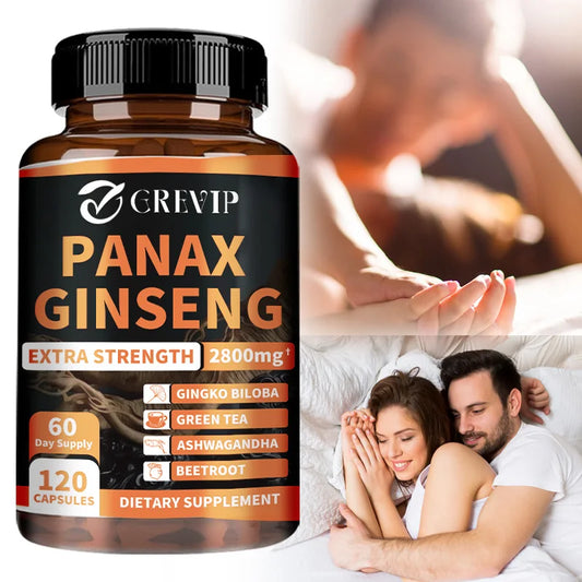 Cápsulas de Panax Ginseng: ayuda a la energía, el rendimiento, el alivio del estrés y apoya la salud física y mental