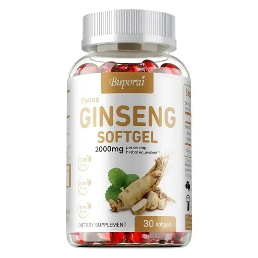 Cápsulas de ginseng Panax rojo: para inmunidad, energía, fatiga y alivio del estrés y enfoque mental